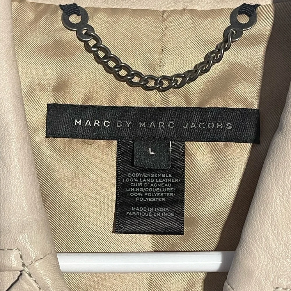 Marc Jacob’s Women's Cream Leather Jacket - Picture 3 of 5